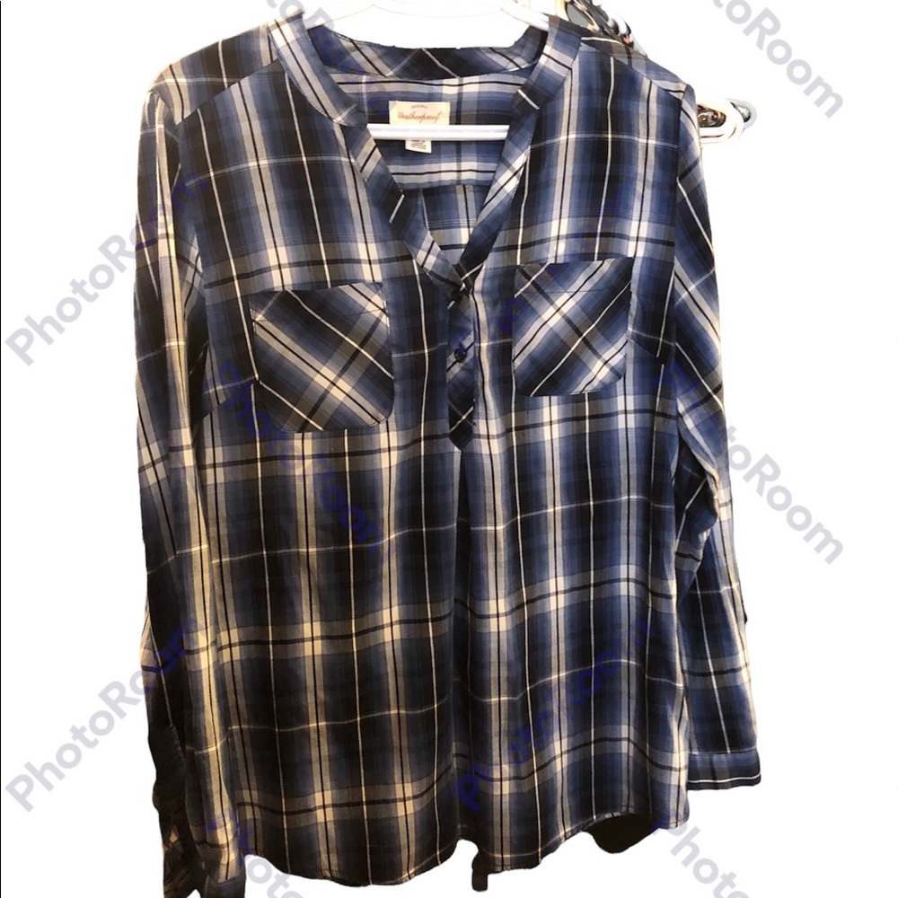 Weatherproof plaid blouse Ladies Large